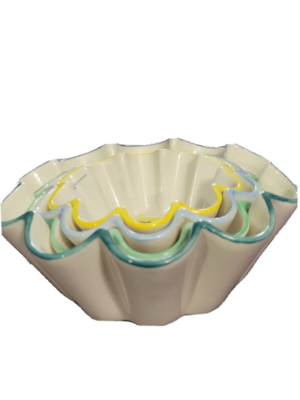 Anthropologie Ceramic Flower Petal Nesting Measuring Cups By Sweet Madeleine 4pc